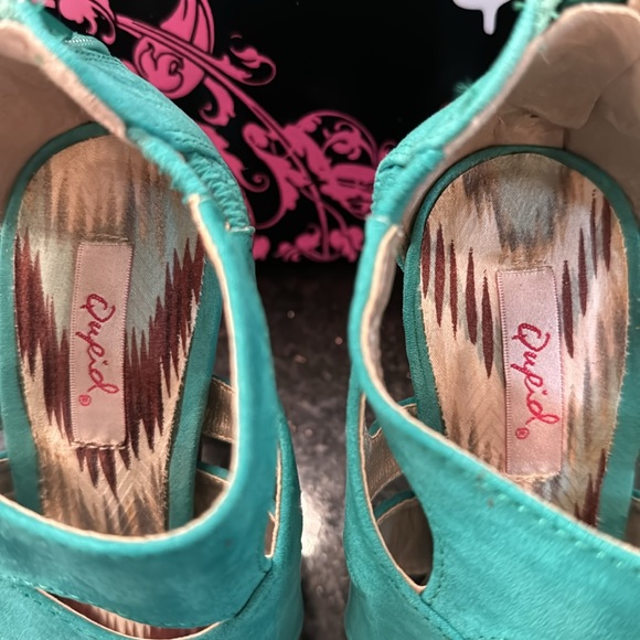 NWT Qupid high teal heels - Picture 5 of 5